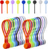 LORDTRONICS 20 Pack Reusable Silicone Magnetic Cable Ties Twist Ties for Home/Office Cord