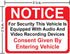 Notice Vehicle is Equipped with Audio and Video Recording Devices Sticker, 4 Pack, Indoor & Outdoor Use