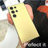 Galaxy S24 Ultra Back Glass Replacement, 5G Back Glass Cover with Pre-Installed Camera Lens & Adhesive - Yellow Gold