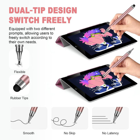 Fejnyer 3-Pack Universal Stylus Pen for Touch Screens - Fine Tip Capacitive Stylus Compatible with iPad, Android