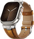 Suitisbest Leather Bands Compatible for Apple Watch Ultra Band 49mm 45mm 44mm 42mm Genuine Leather Strap