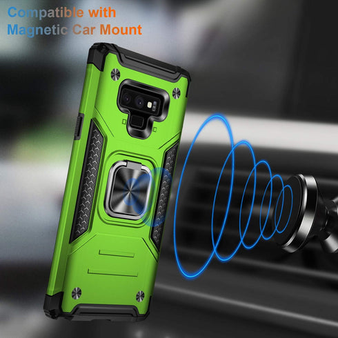 IKAZZ Galaxy Note 9 Case, Dual Layer Soft TPU and Hard PC Anti-Slip Full-Body Rugged Protective Phone Cover with