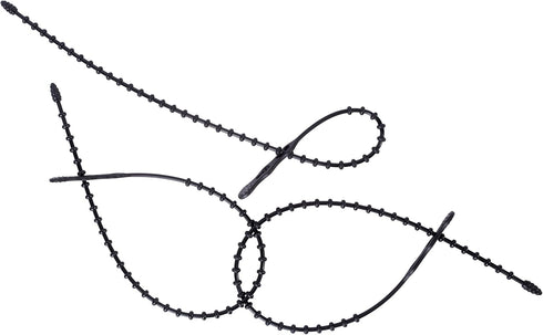 Gardner Bender Beaded Cable Tie Wrap, 45-8BEADBK, 8 Inch, 70 lb, 15 Pk, UV Resistant Black