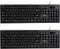 Rii RK907 Ultra-Slim Compact USB Wired Keyboard for Mac and PC, Windows 10/8/7/Vista/XP (Black, 2PCS)