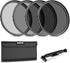Neewer 82mm ND Lens Filter Kit: ND2 ND4 ND8 ND16, Lens Cleaning Pen, Filter Pouch, Neutral Density Filter and Accessory