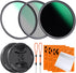 K&F Concept 52mm CPL MCUV ND1000 Lens Filter Kit, Waterproof Polarizing + UV Protection + Fixed Neutral Density