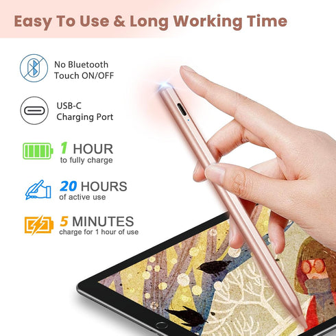 Electronic Stylus Pen for Lenovo Tab M10 Plus, New Plastic Point Tip for Precise and Accurate Drawing, Compatible with
