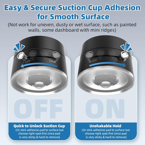 Fogbillow 17 16 15 14 Vacuum Magnetic Phone Holder with Metal Ring Compatible with iPhone All Phone, Portable Universal