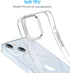 JJGoo Clear Case for iPhone 15 Plus, Soft TPU Shockproof Transparent Bumper Cover, Slim Thin