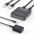 Lecnvuo USB Switch 2 in 2 Out, USB Switcher 2 Computers Sharing Keyboard
