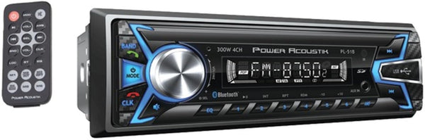 Power Acoustik PL-51B 1-DIN Digital Audio Head Unit with 32GB USB/SD/AUX/Bluetooth, Black