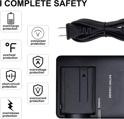 LP-E5 Quick Charger for Canon Battery: LCE5, LC-E5C, LC-E5E, EOS Compatible with Rebel XS, XSi, T1i, 450D, 500D, 1000D