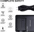 LP-E5 Quick Charger for Canon Battery: LCE5, LC-E5C, LC-E5E, EOS Compatible with Rebel XS, XSi, T1i, 450D, 500D, 1000D