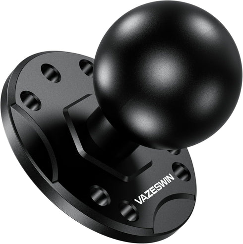 1.5" Ball Mount with Aluminum Alloy Round Plate, Universal Mounting Base with AMPS Holes for Garmin, Lowrance,