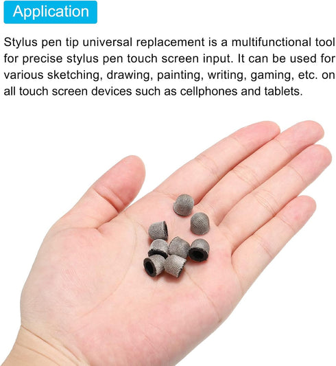 MECCANIXITY 12pcs 8mm Stylus Pen Fine Tips Conductive Fiber Capacitive Touch Screen Universal Replacement