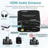 2026 4K@30Hz 3.5mm 3D Dolby Upgrade HDMI Audio Extractor Splitter, Convert HDMI to Optical S/PDIF Coaxial Aux Supports