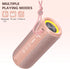 LENRUE F21 Wireless Bluetooth Speaker, Portable Outdoor Waterproof Speakers with Light, Pink