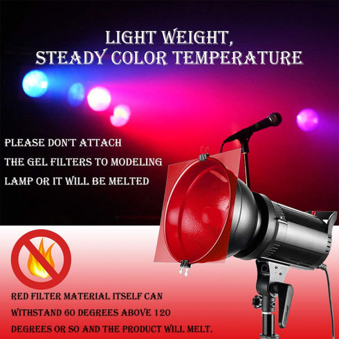 SAKOLLA 10Pcs Christmas Gel Filter: Red & Green Transparent Film for Outdoor Landscape Lighting