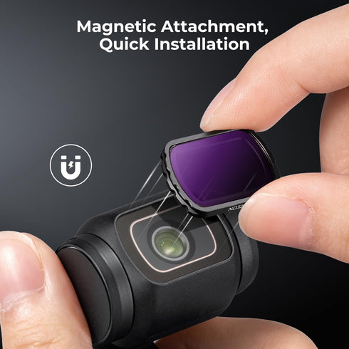 K&F Concept Magnetic ND Filter Kit for DJI Osmo Pocket 3 Creator Combo - 4-Pack (ND4+ND8+ND16+ND32)