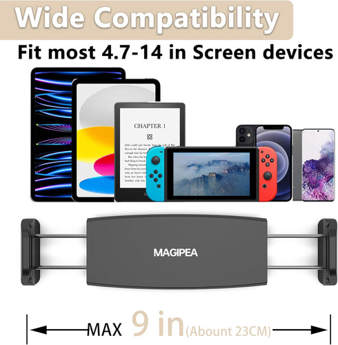 MAGIPEA 360 4.7-13" Gooseneck Tablet Holder for Bed, Flexible Tablet Stand Holder with Adjustable, Hands Free Tablet