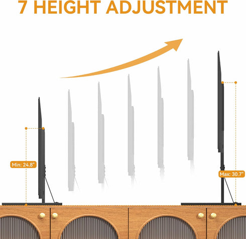 EZISE 35-75 Inch 7 120lbs, 800x400mm Universal TV Stand Legs for LCD/LED/OLED TVs, Tabletop TV Mount Base with Height
