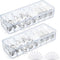 Tatuo 2 Pcs Cable Organizer Box with Lid, Plastic Cord Storage for Home Office Desk