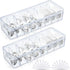 Tatuo 2 Pcs Cable Organizer Box with Lid, Plastic Cord Storage for Home Office Desk