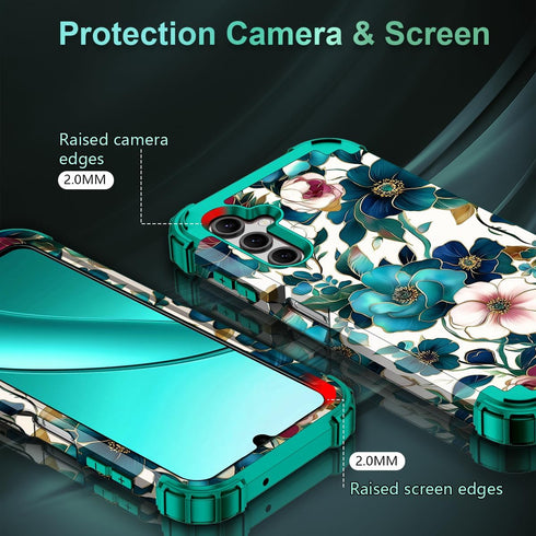Hekodonk for Galaxy A16 5G Case: Heavy Duty Shockproof Protection with MagSafe, Hard Plastic + Silicone, All Green