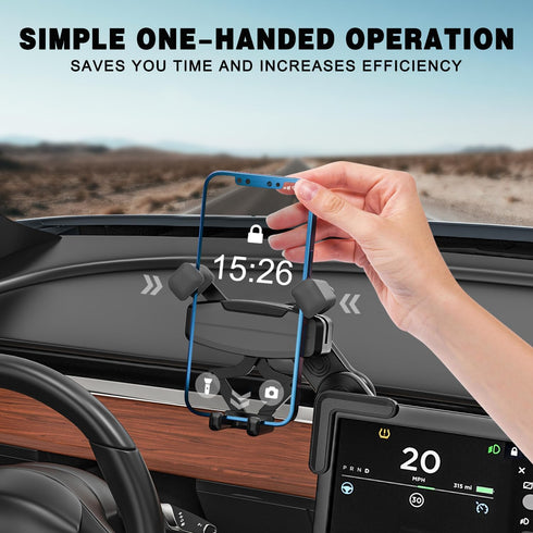 Tesla Phone Mount, Adjustable 360° Car Phone Holder Compatible with Model 3/Y, for iPhone 15 14 13 Series and All Phones
