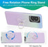 Yolev 2pcs 360 Phone Ring Holder Stand Clear Butterfly Clear Phone Grip Finger Kickstand with Diamond Rotation Phones