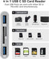 USB C SD Card Reader: For Mac/MacBook/iPad/iPhone 15 Pro WNXSLOAD with Dual Card Slots & USB Ports, 4 in 1 Memory Card