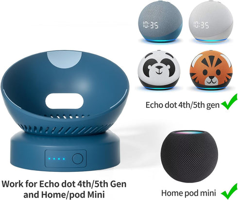 Battery Base for Echo Dot 5th Gen Portable Echo Dot 4th and 5th Gen & Homepod Mini Battery Base Pack, Not Including The Speaker (Black)