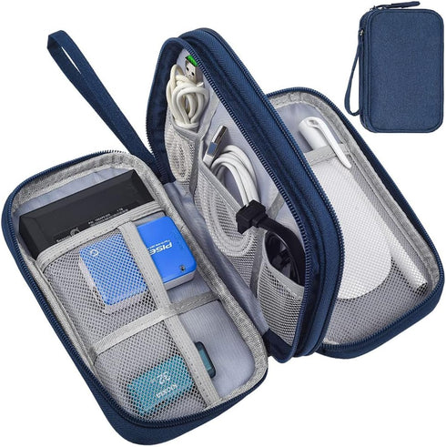 Electronic Organizer Travel Cable Bag, Waterproof Portable Electronics Accessories Case for Cord, Charger, Flash Drive,