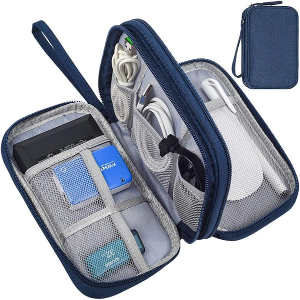 Electronic Organizer Travel Cable Bag, Waterproof Portable Electronics Accessories Case for Cord, Charger, Flash Drive,