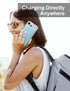 TG90° 10000mAh Power Bank with Built-in Foldable AC Wall Plug and Cables, Ultra Slim Portable Charger for iPhone 16/15