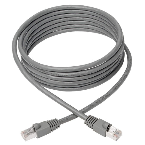 Tripp Lite Cat6a 10G Ethernet Cable, Snagless Molded STP Network Patch Cable, Gray, 12 Feet
