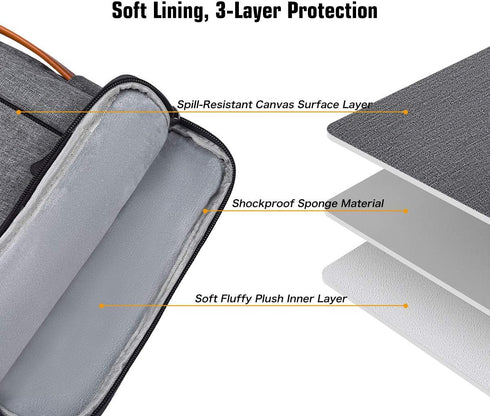 Waterproof Drawing Tablet Sleeve Case for Huion KAMVAS Pro 16, Wacom Cintiq Pro 16, Space Grey