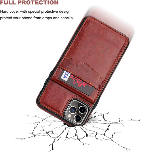 KIHUWEY iPhone 11 Pro Max Case Wallet with Credit Card Holder, Premium Leather Magnetic Clasp, Heavy Duty Cover