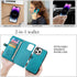 MInCYB iPhone 13 Wallet Case with Card Holder (12 Card Slots), PU Leather, Wireless Charging, Shockproof, Blue