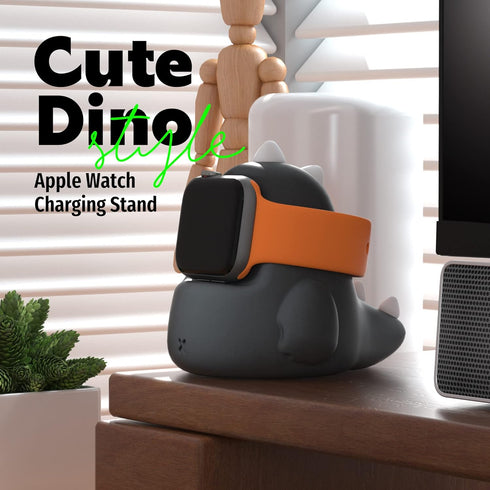 ELETIUO Ultra2/Ultra/10/9/8/SE2/7/6/SE/5/4/3/2/1 (49/46/45/44/42/41/40/38mm),Dinosaur Charger Stand Compatible