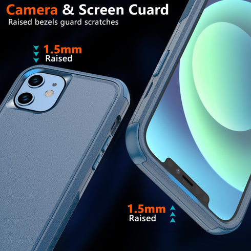 Diverbox iPhone 12 Case - Heavy Duty Shockproof, 15 FT Drop Protection, MagSafe Compatible, with Screen & Camera