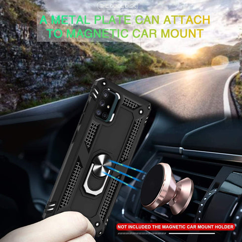 TJS Phone Case Compatible with Samsung Galaxy A71 5G/A91/M80s (Not Fit A71 4G/Verizon A71 5G UW), Teal, with Tempered