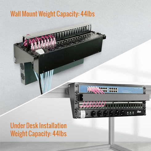 Tecmojo 2U 19" Vertical Wall Mount Rack,Foldable Vertical Rack and Wall Mountable Patch Panel Bracket,Server Rack