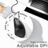 ROCK&ROWN Cable,6 Buttons,6400 Wired Ergonomic Mouse,Vertical Mouse with Nylon-Braided Adjustable DPI,Silent Mouse