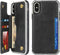 Cavor for iPhone X Wallet Case, Card Holder for Women Men, Shockproof Leather Case with Credit Card Holders, Black