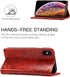 SINIANL iPhone XR Case, Leather Wallet Folio Book Design Flip Cover with Stand and ID Slot for iPhone XR
