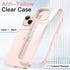 JETech iPhone 13 Case 6.1-Inch, Shockproof Bumper, Matte TPU Frame, Clear Anti-Scratch Back (Pink)