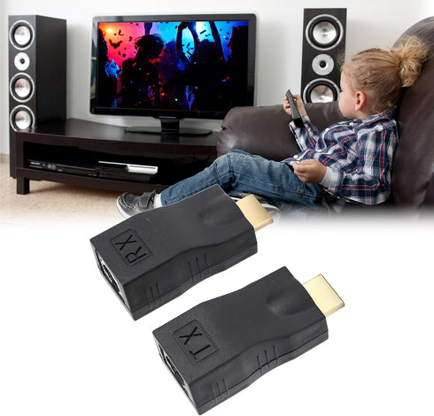 to RJ45 Adapter Extender, Network Connector Ethernet Cat5e Cat6 Extender for HDTV HD TV DVD Monitor Projector