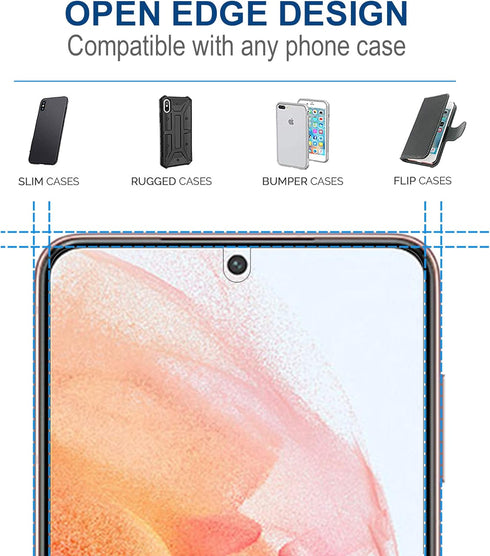 Arae Screen Protector for Samsung Galaxy S21, HD Tempered Glass, Anti Scratch, 3 Pack, 6.2 inch