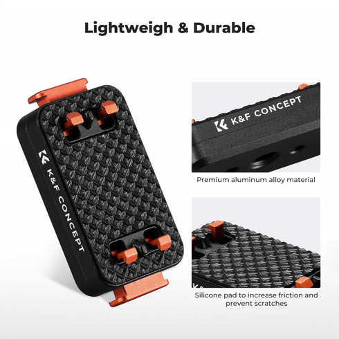 K&F CONCEPT Insta360 X5, Lock/1/4 Upgrade Magnetic Quick Release Mount Compatible with Aluminum Alloy Bracket Base